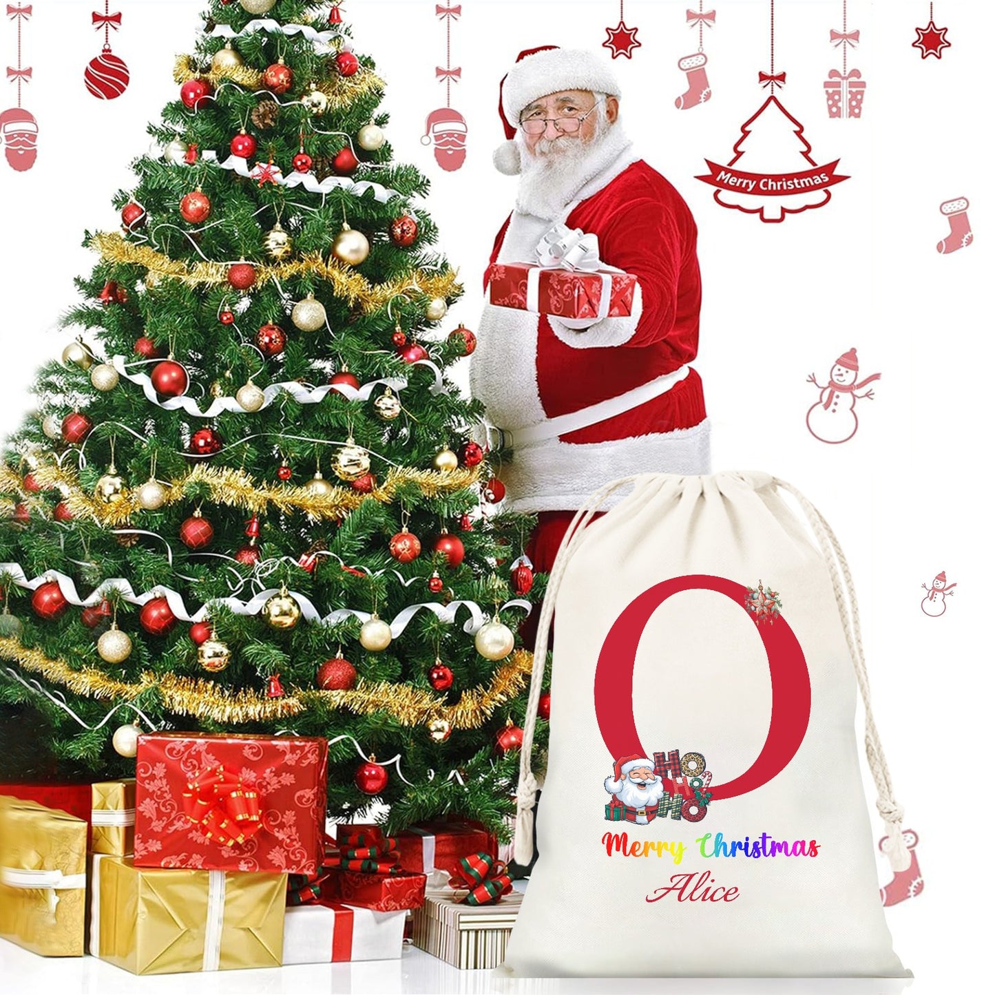 Christmas objects O Christmas Gift Bag 2024 Christmas Best Gift for Children