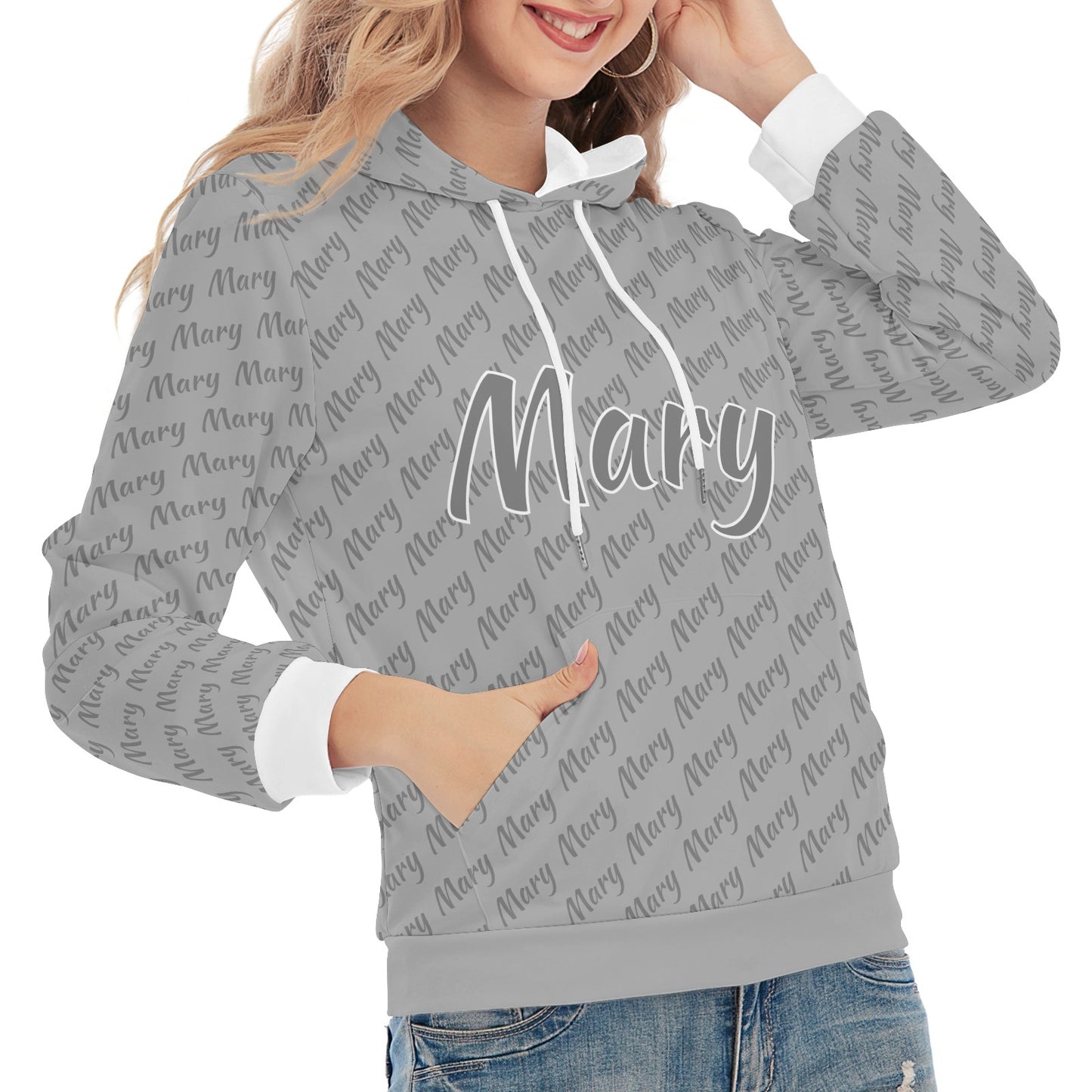 Grey Unisex Heavy Blend Hoodie Custom Hoodie Design Your Own Personalized Hoodies for Women
