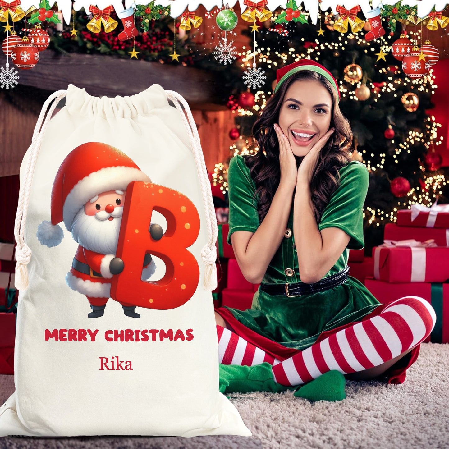 B Christmas Gift Bag 2024 Christmas Best Gift for Children
