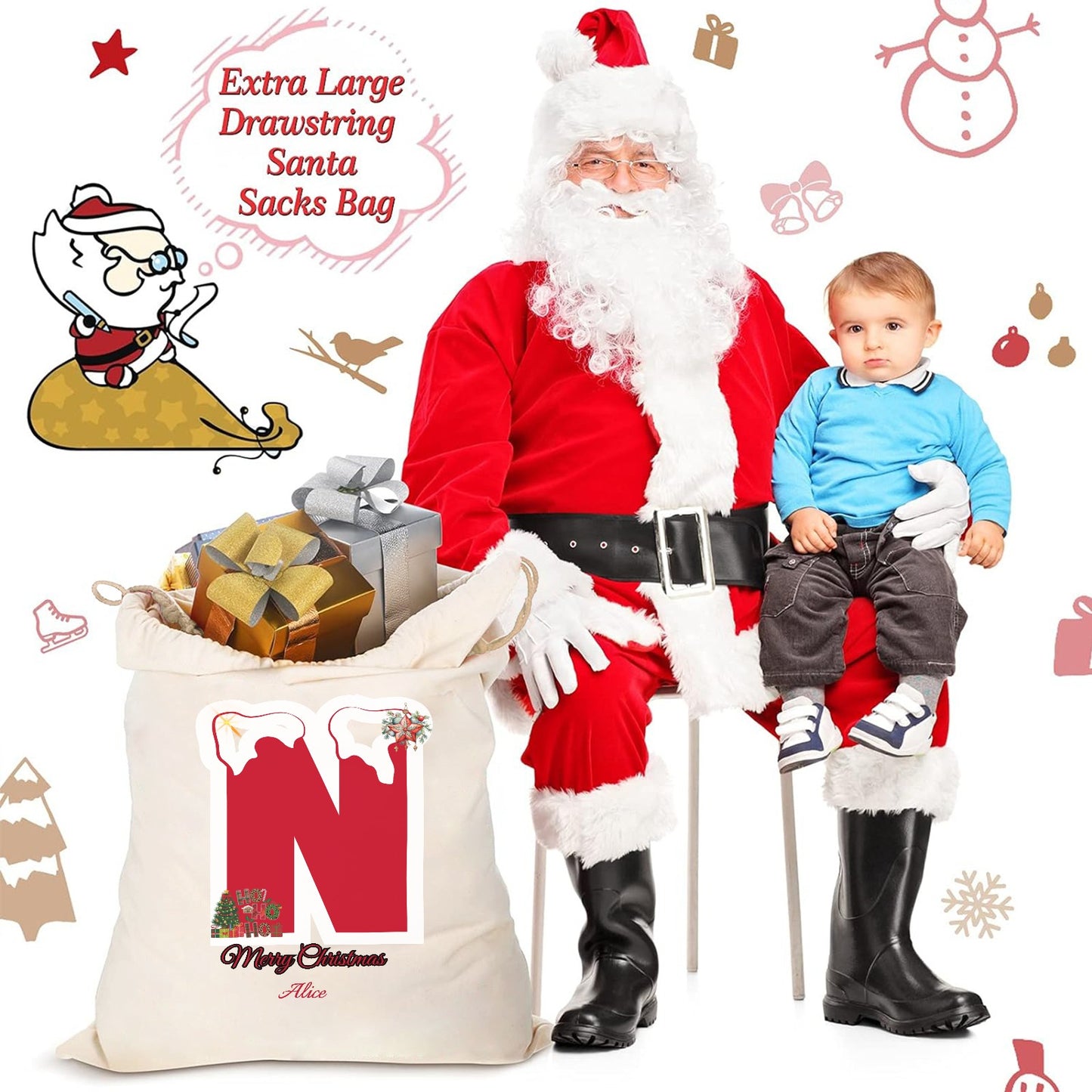 N1 Christmas Gift Bag 2024 Christmas Best Gift for Children