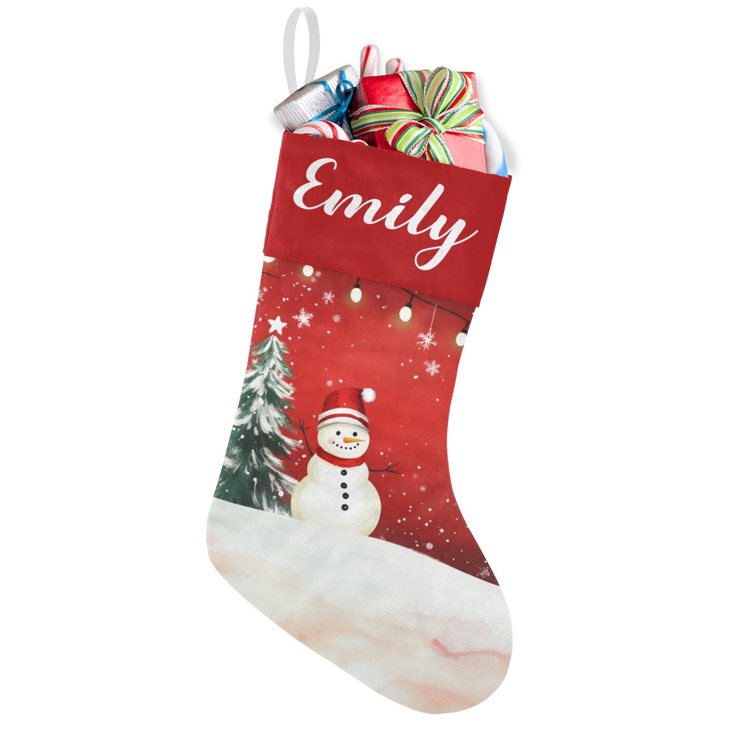 Christmas Snowman Christmas Stocking Custom Name Christmas Socks Gift