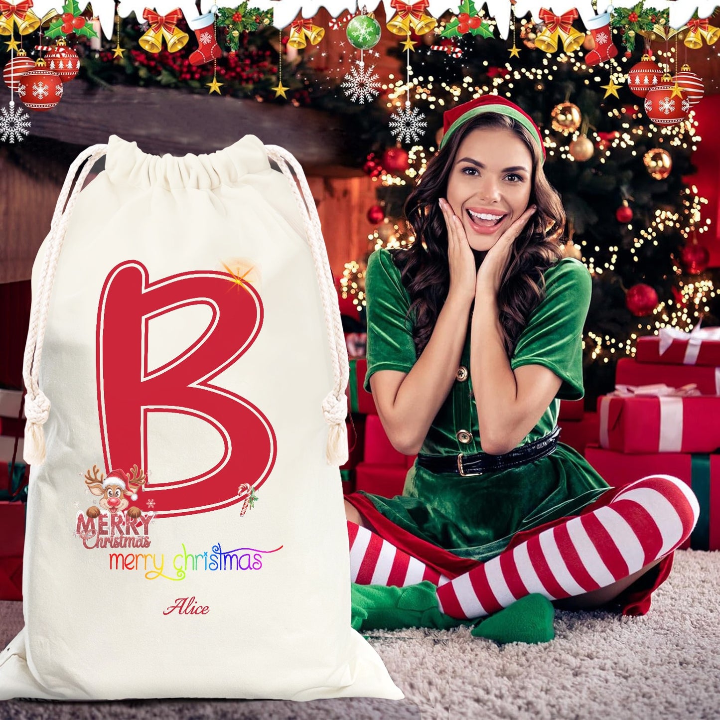B2 Christmas Gift Bag 2024 Christmas Best Gift for Children