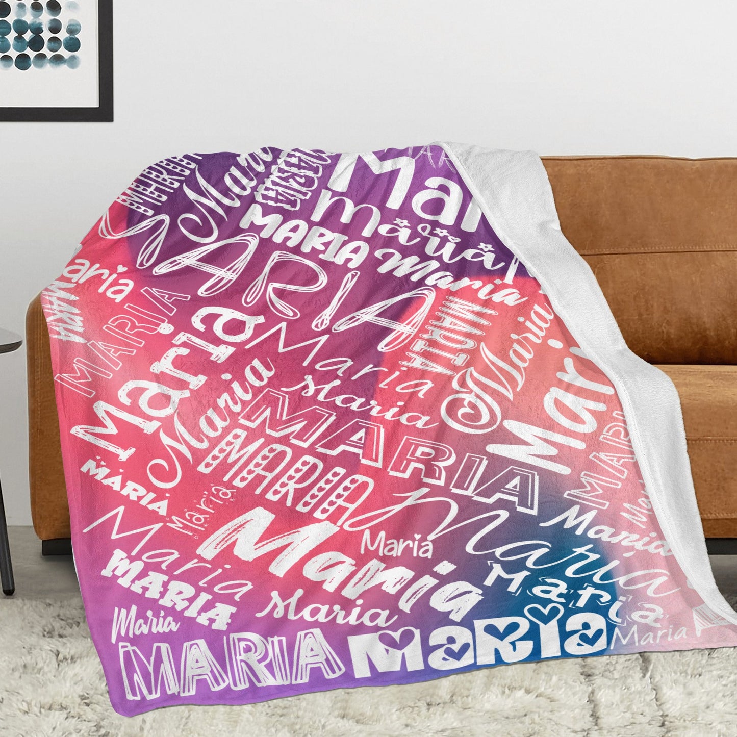 Red Flannel Blanket Name Blanket Personalized Blanket for Adult Kids Flannel Customize Throw Blanket Custom