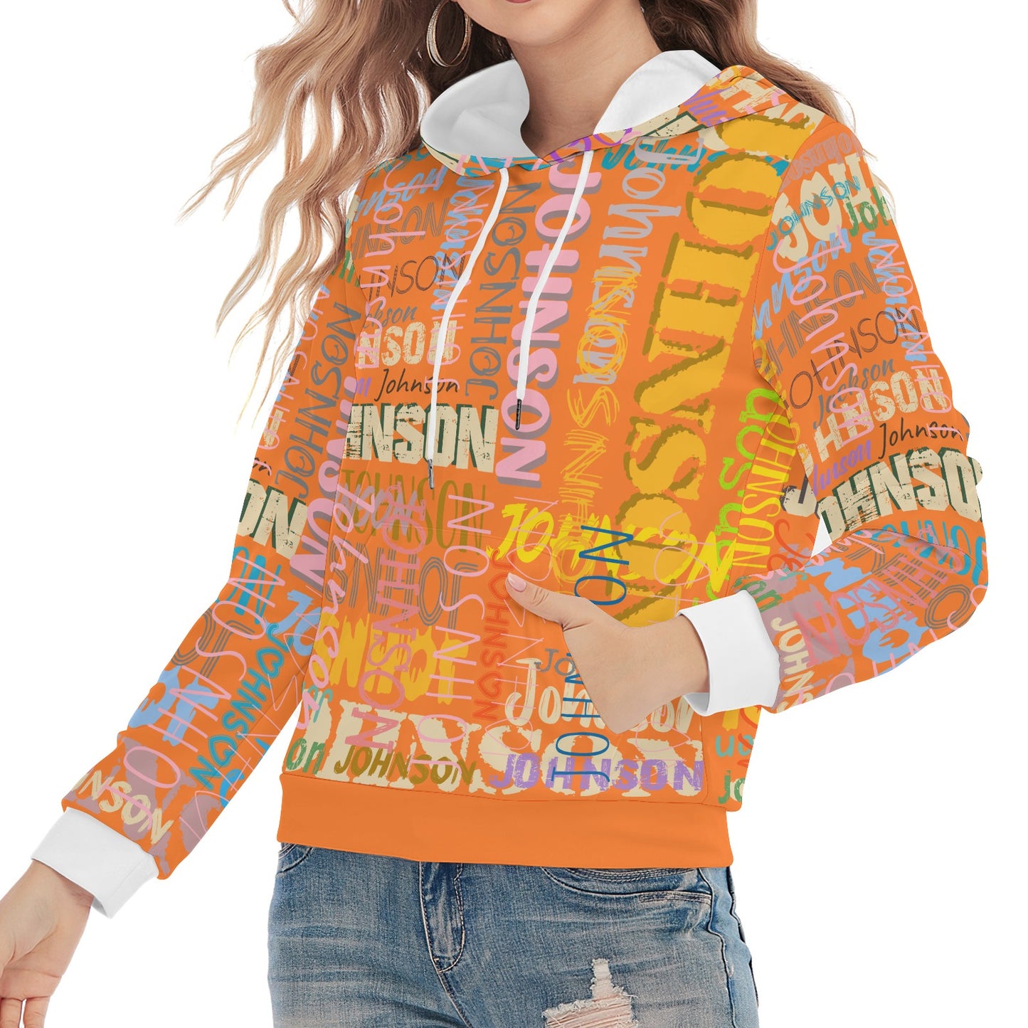 Orange Unisex Heavy Blend Hoodie Custom Hoodie Design Your Own Personalized Hoodies for Women