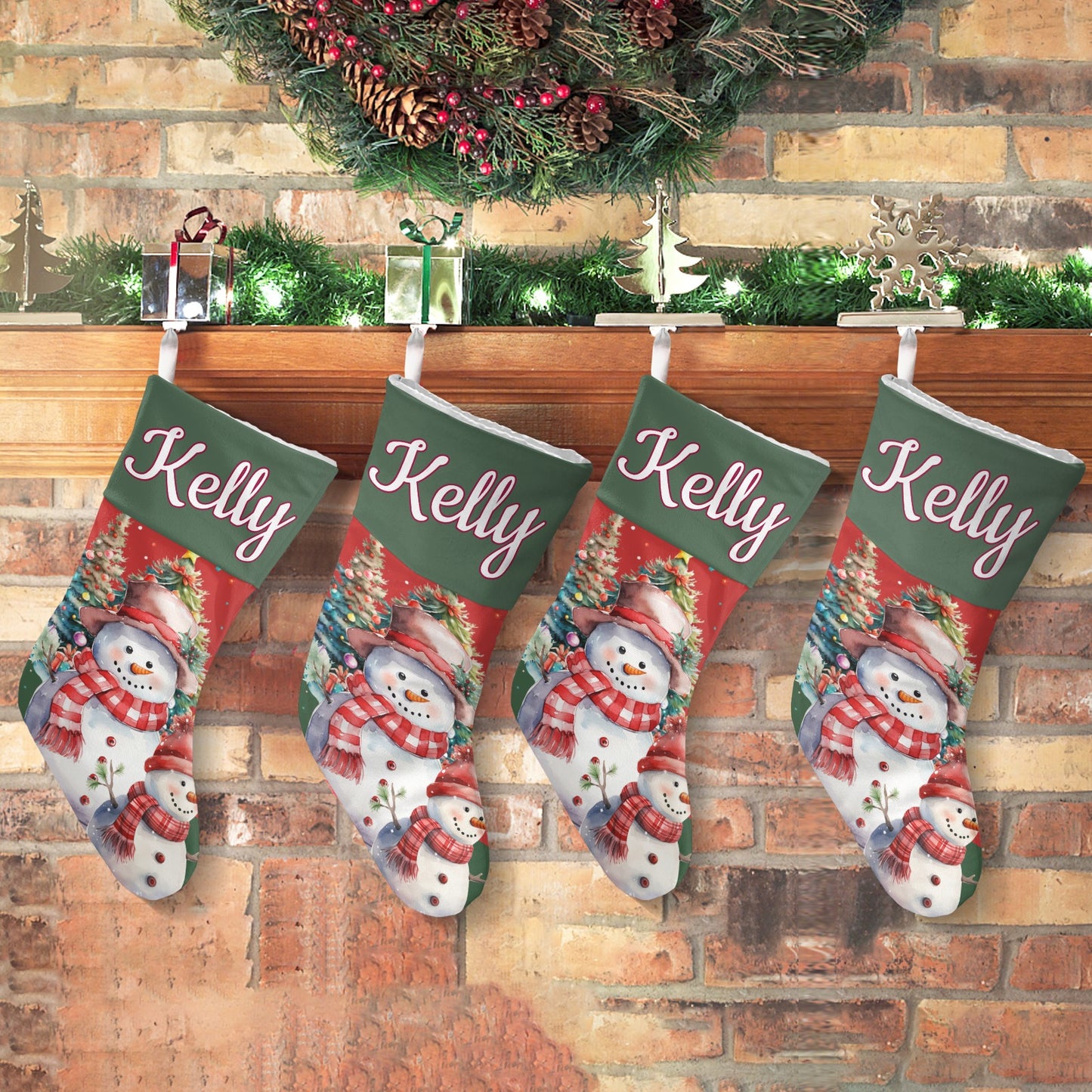 Ball Christmas Stocking Custom Name Santa Socks Gift