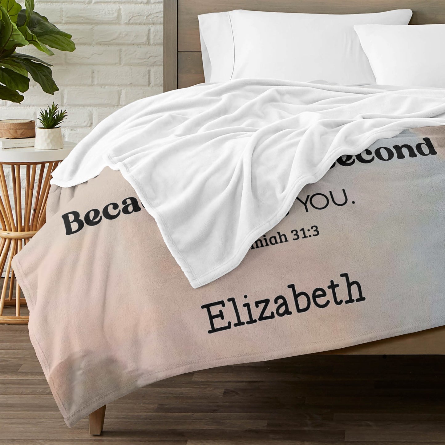 God Flannel Blanket Custom Name Blanket Gift for Men Women