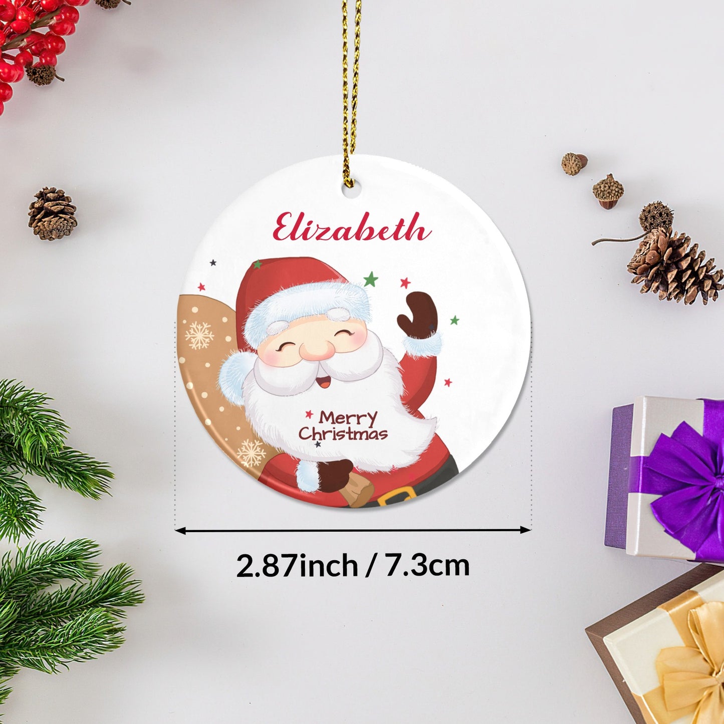 Christmas Santa Christmas Ornaments Custom Name Santa Gift