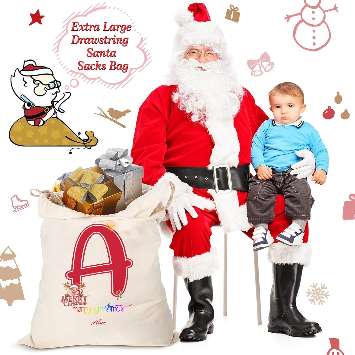 A2 Christmas Gift Bag 2024 Christmas Best Gift for Children