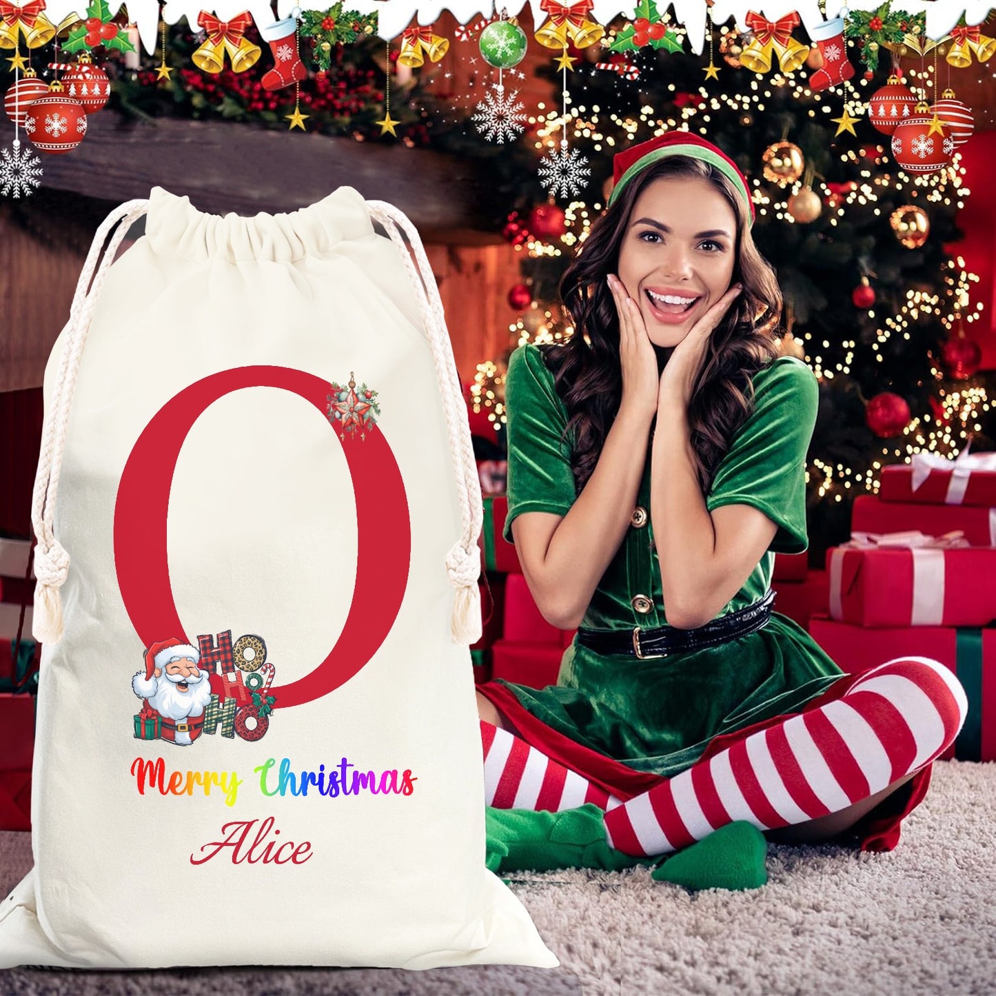 Christmas objects O Christmas Gift Bag 2024 Christmas Best Gift for Children