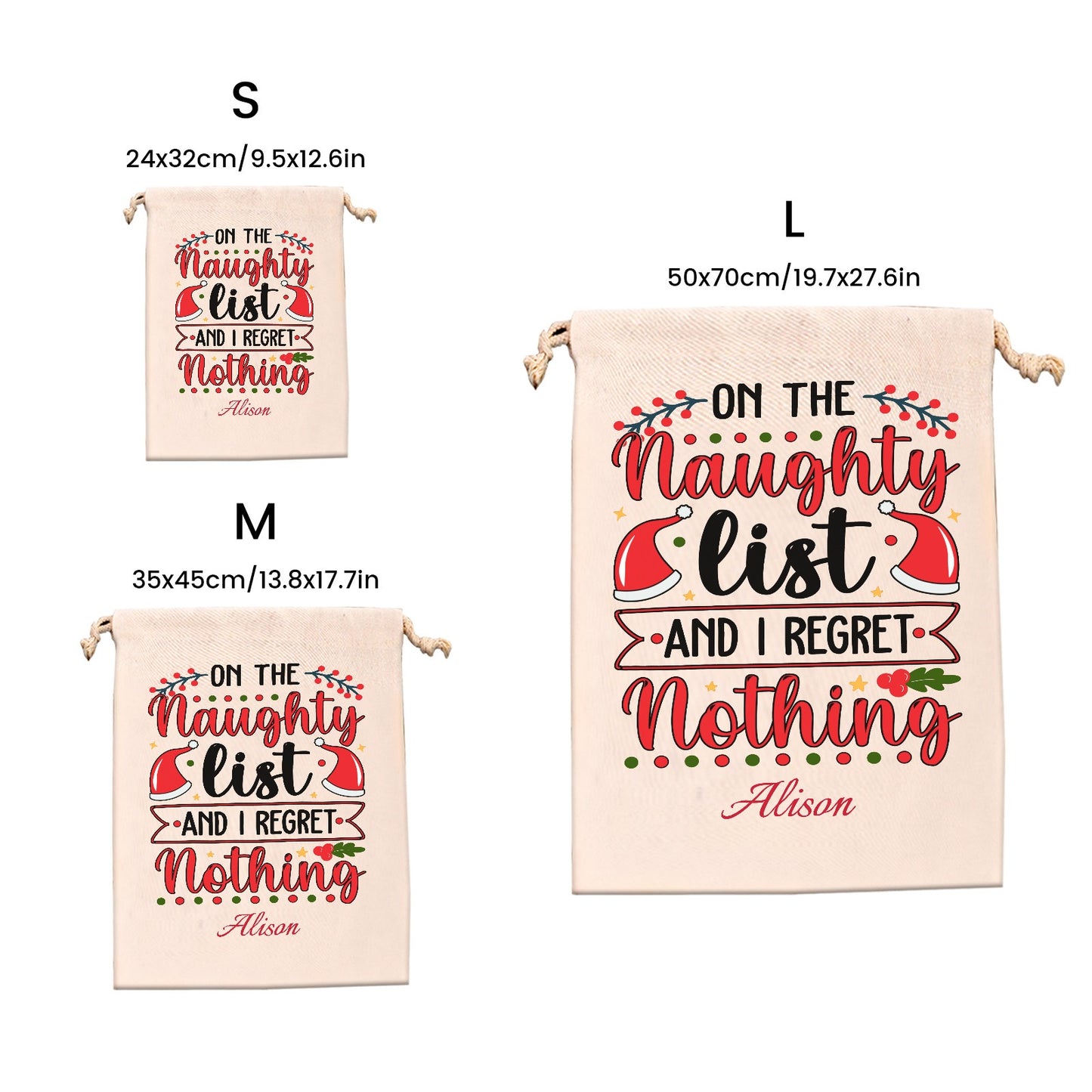 On-the-naughty-list-And Christmas Gift Bag 2024 Christmas Best Gift for Children