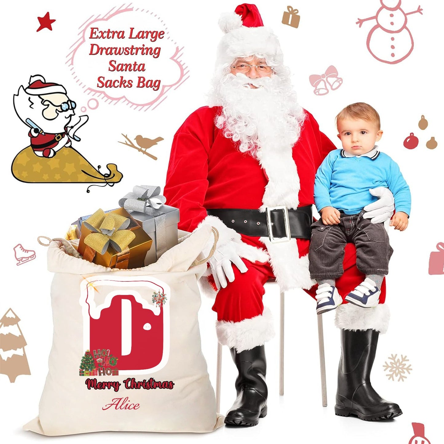 D1 Christmas Gift Bag 2024 Christmas Best Gift for Children