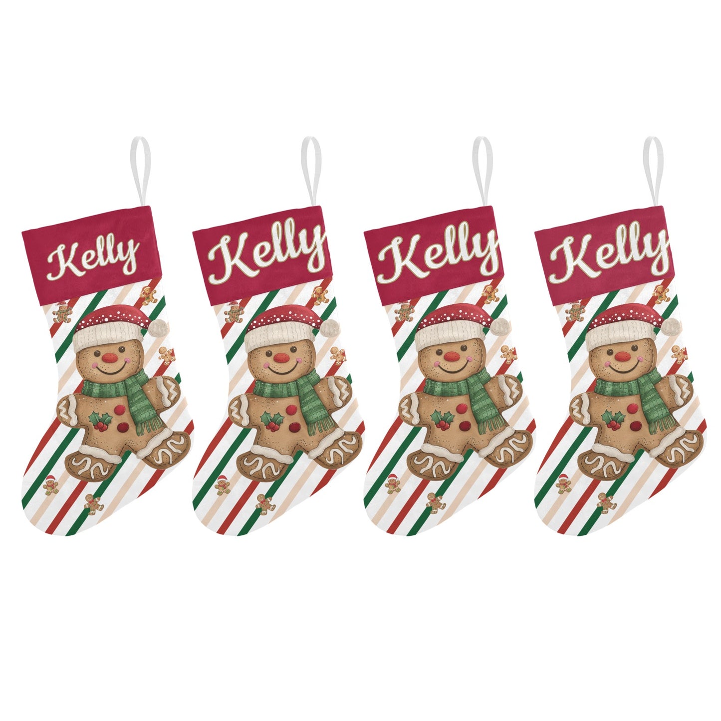 Snow Christmas Stocking Custom Name Santa Socks Gift
