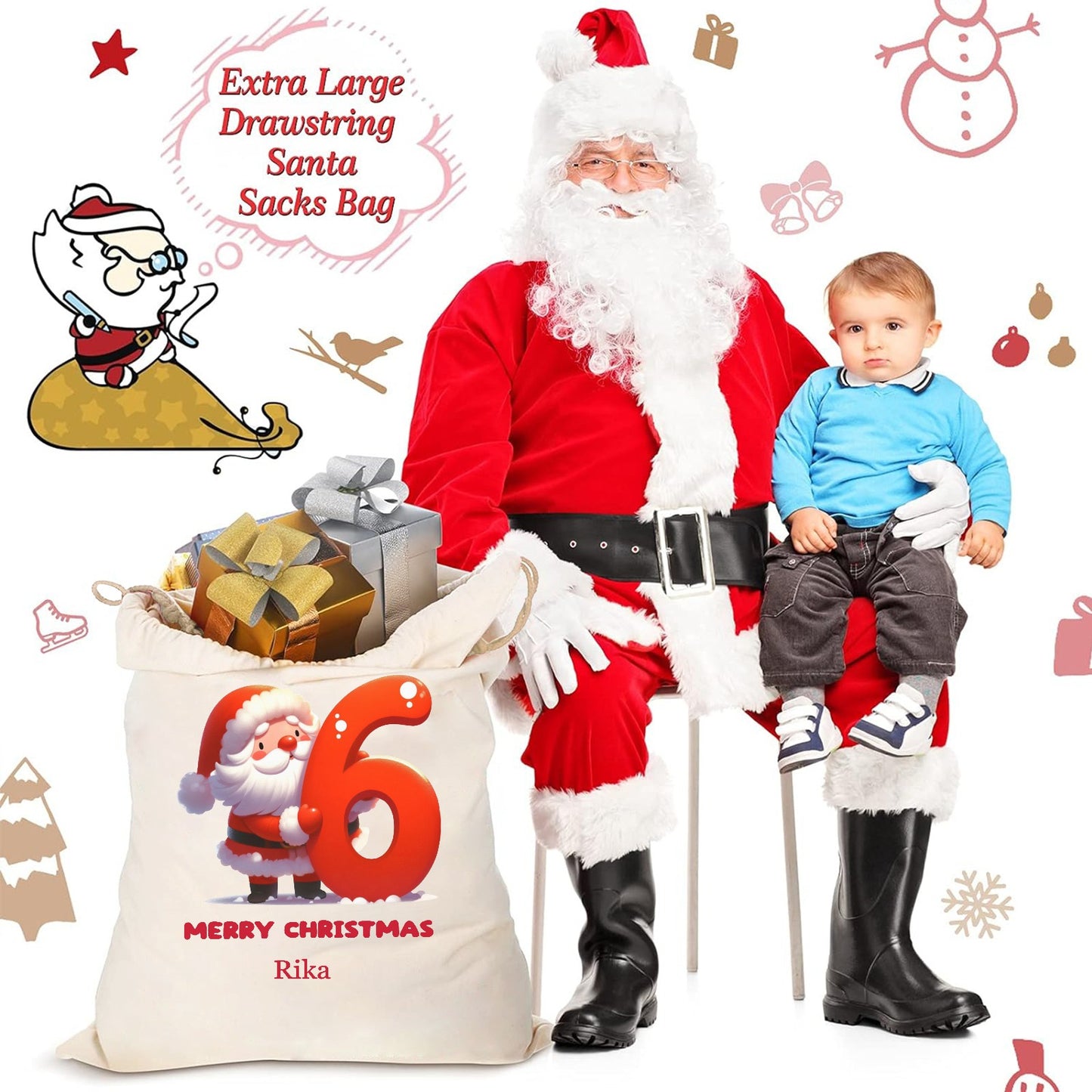 6 Christmas Gift Bag 2024 Christmas Best Gift for Children