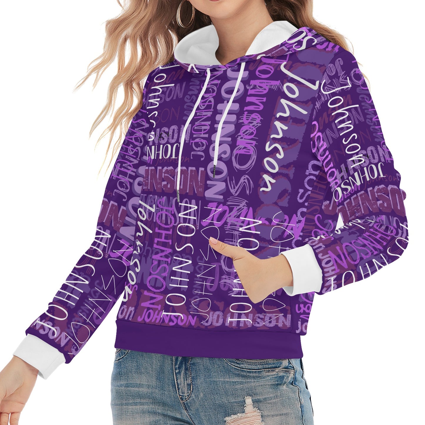 Purple Unisex Heavy Blend Hoodie Custom Hoodie Design Your Own Personalized Hoodies for Women