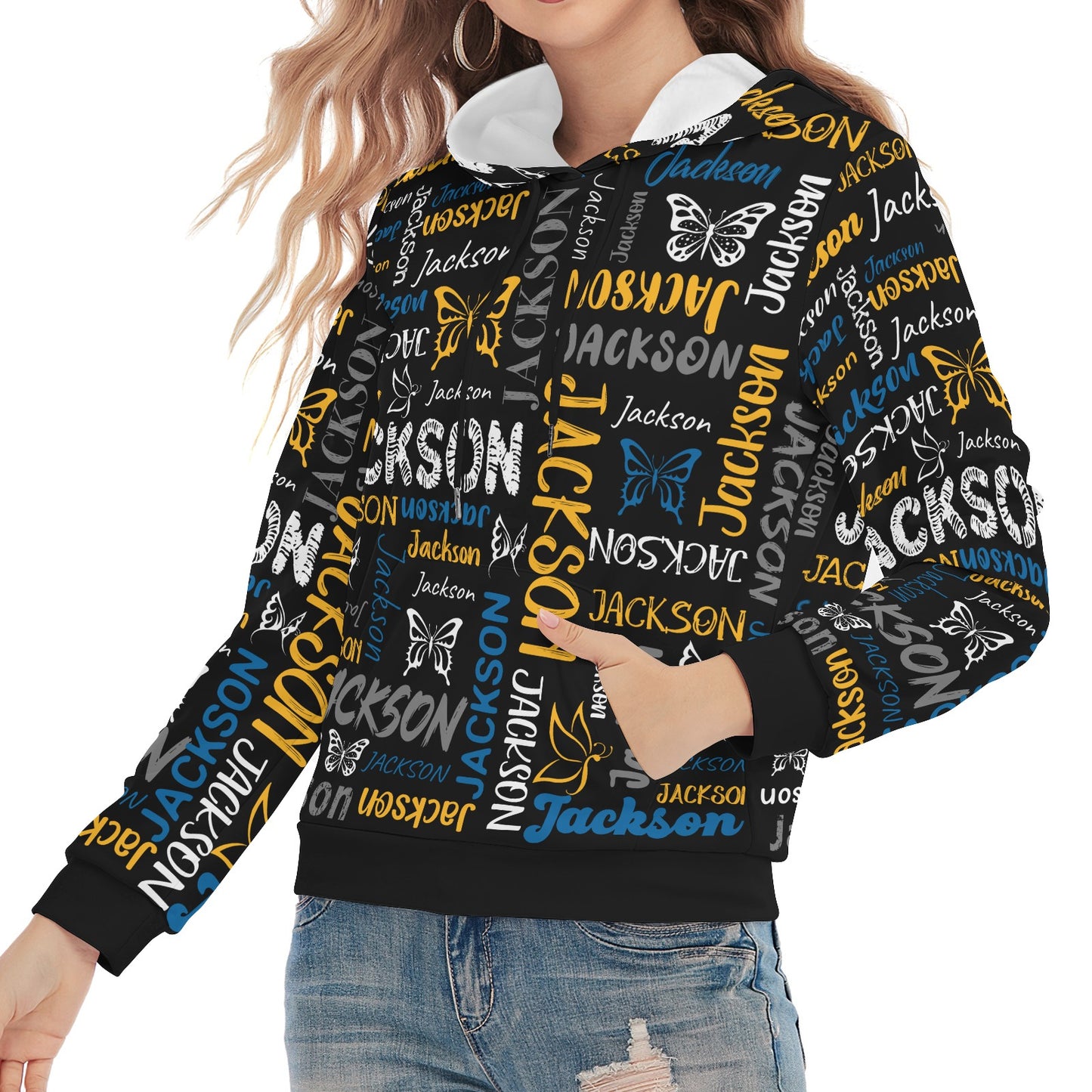 Black Unisex Heavy Blend Hoodie Custom Hoodie Design Your Own Personalized Hoodies for Women