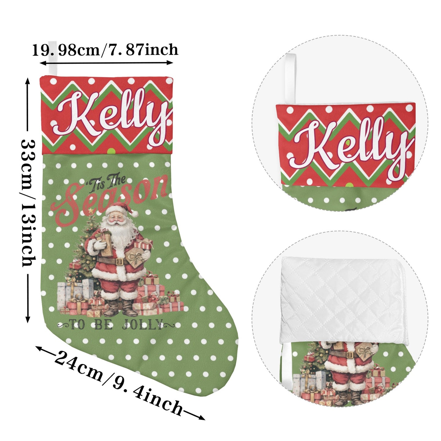 Santa Claus Gift Christmas Stocking Custom Name Santa Socks Gift