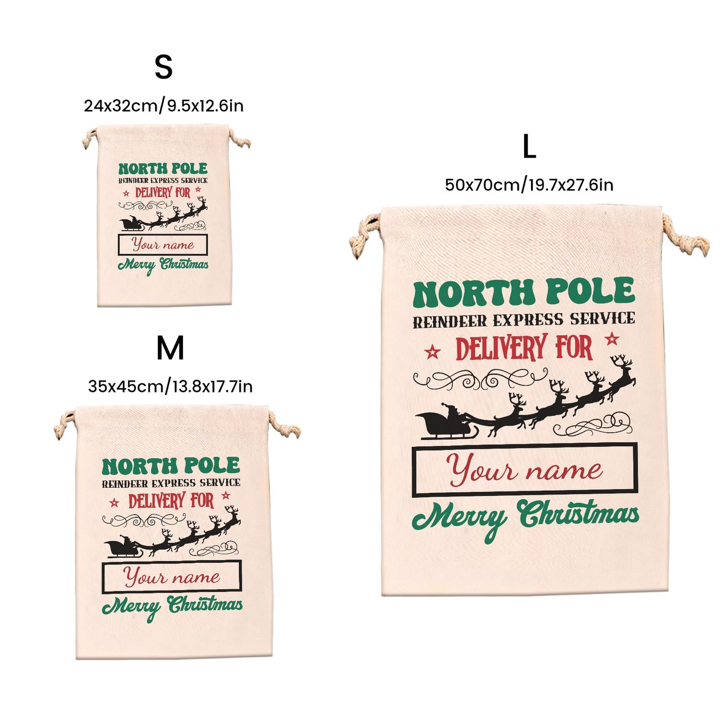 santa sack2 Christmas Gift Bag Personalized Christmas Wrapping Gift Bags