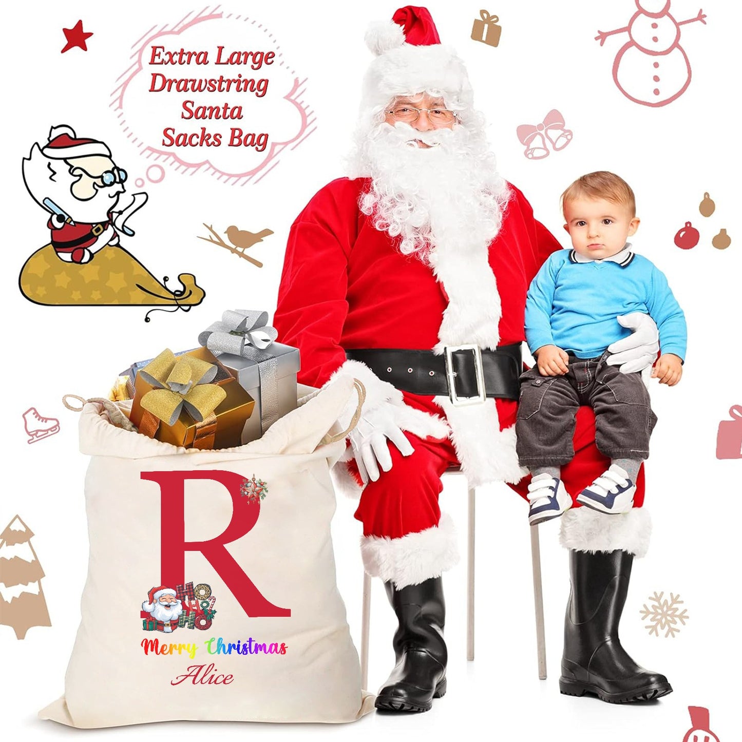 Christmas objects R Christmas Gift Bag 2024 Christmas Best Gift for Children