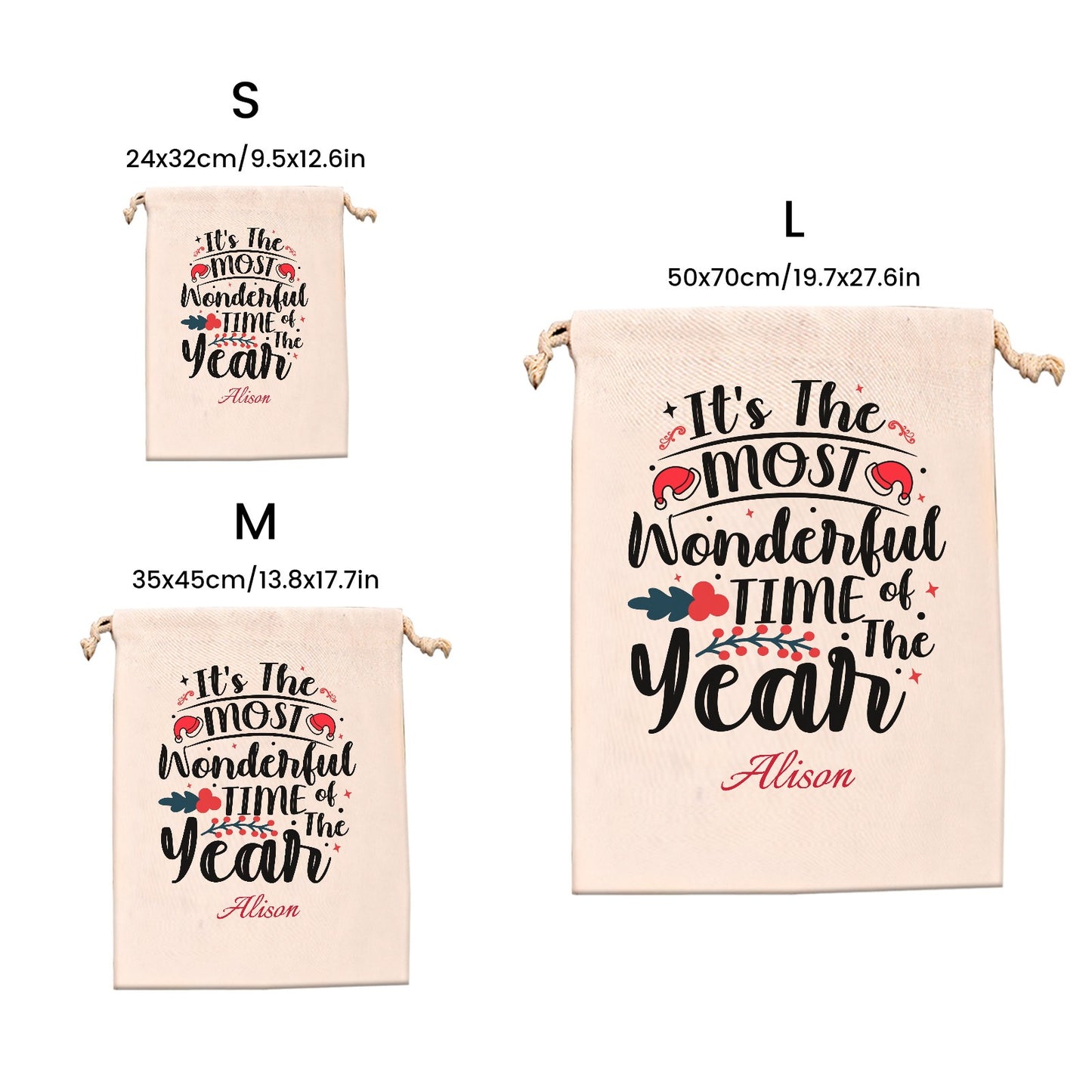 Its-the-most-wonderful-Time- Christmas Gift Bag 2024 Christmas Best Gift for Children