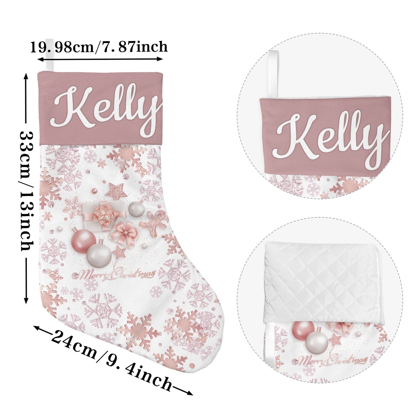 Gift Christmas Stocking Custom Name Santa Socks Gift