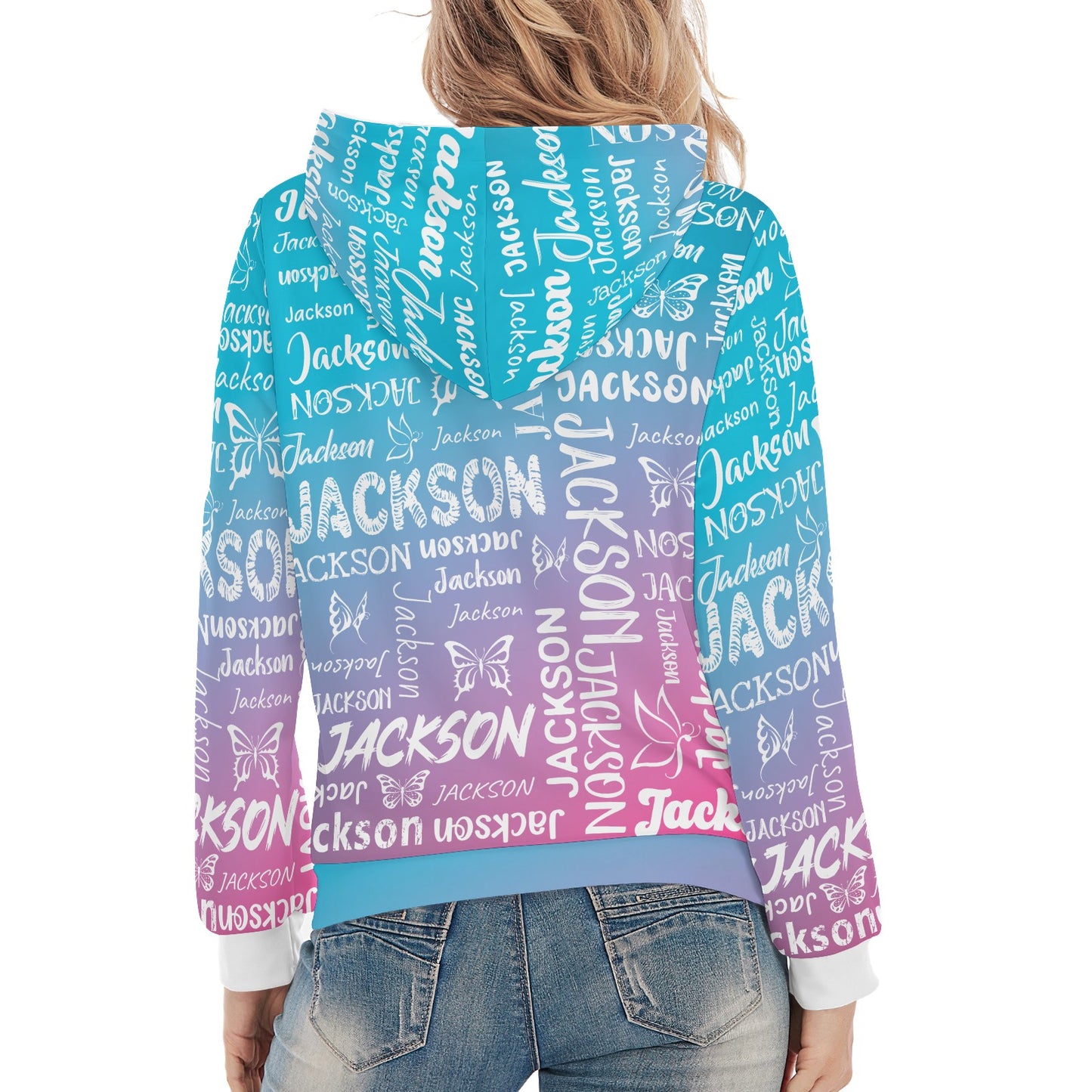 Pink Blue Unisex Heavy Blend Hoodie Custom Hoodie Design Your Own Personalized Hoodies for Women