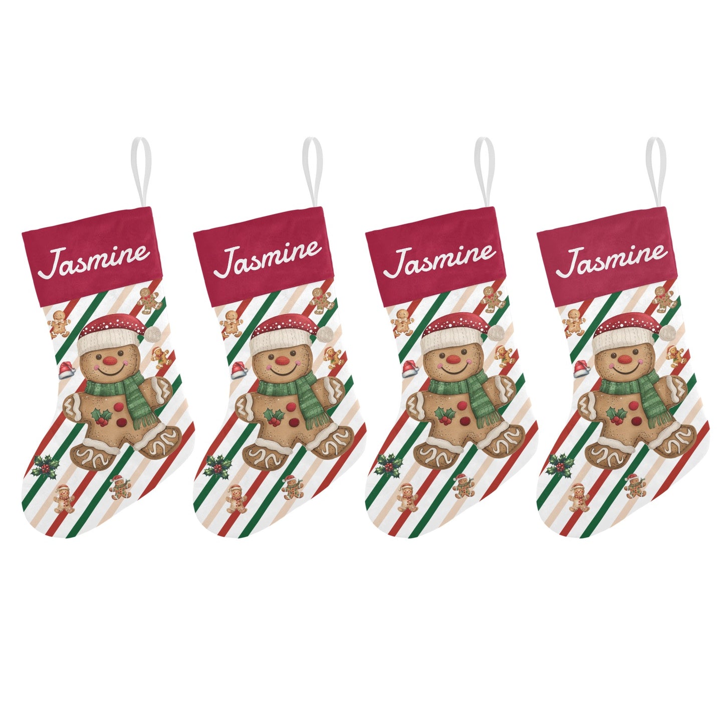 Bear Christmas Stocking Custom Name Santa Socks Gift
