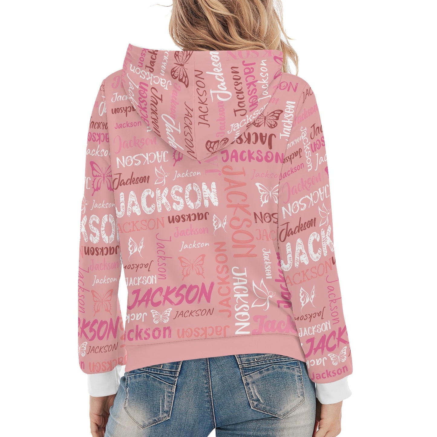 Pink Unisex Heavy Blend Hoodie Custom Hoodie Design Your Own Personalized Hoodies for Women