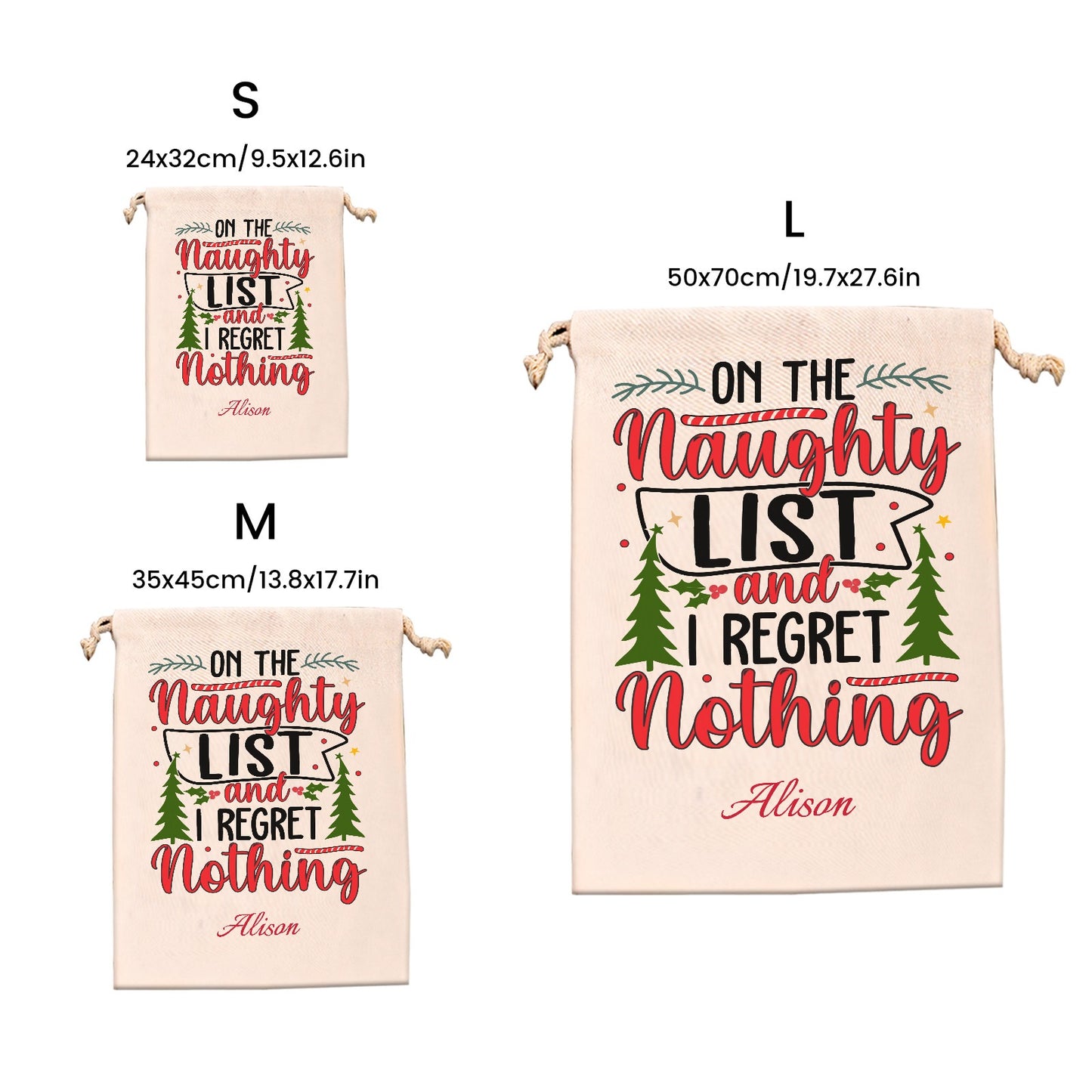 On-the-naughty-list-And Christmas Gift Bag 2024 Christmas Best Gift for Children