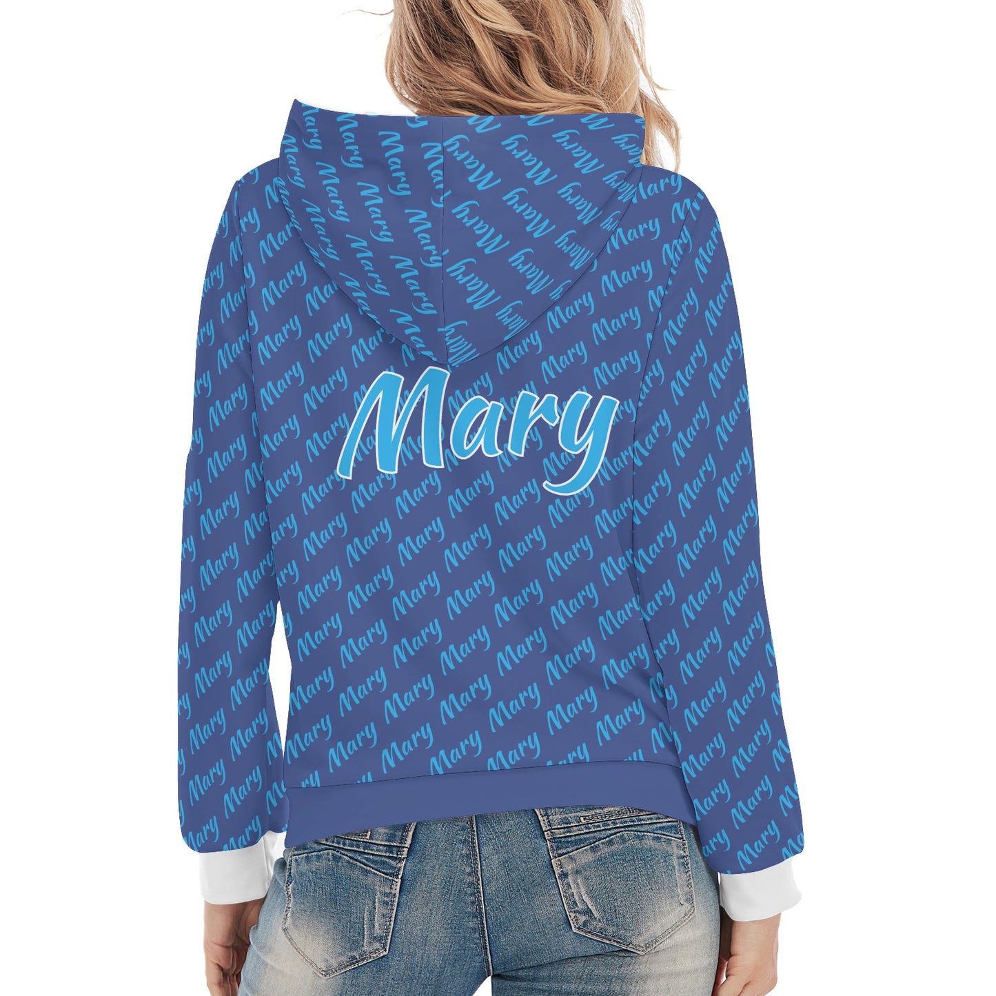 Blue Unisex Heavy Blend Hoodie Custom Hoodie Design Your Own Personalized Hoodies for Women