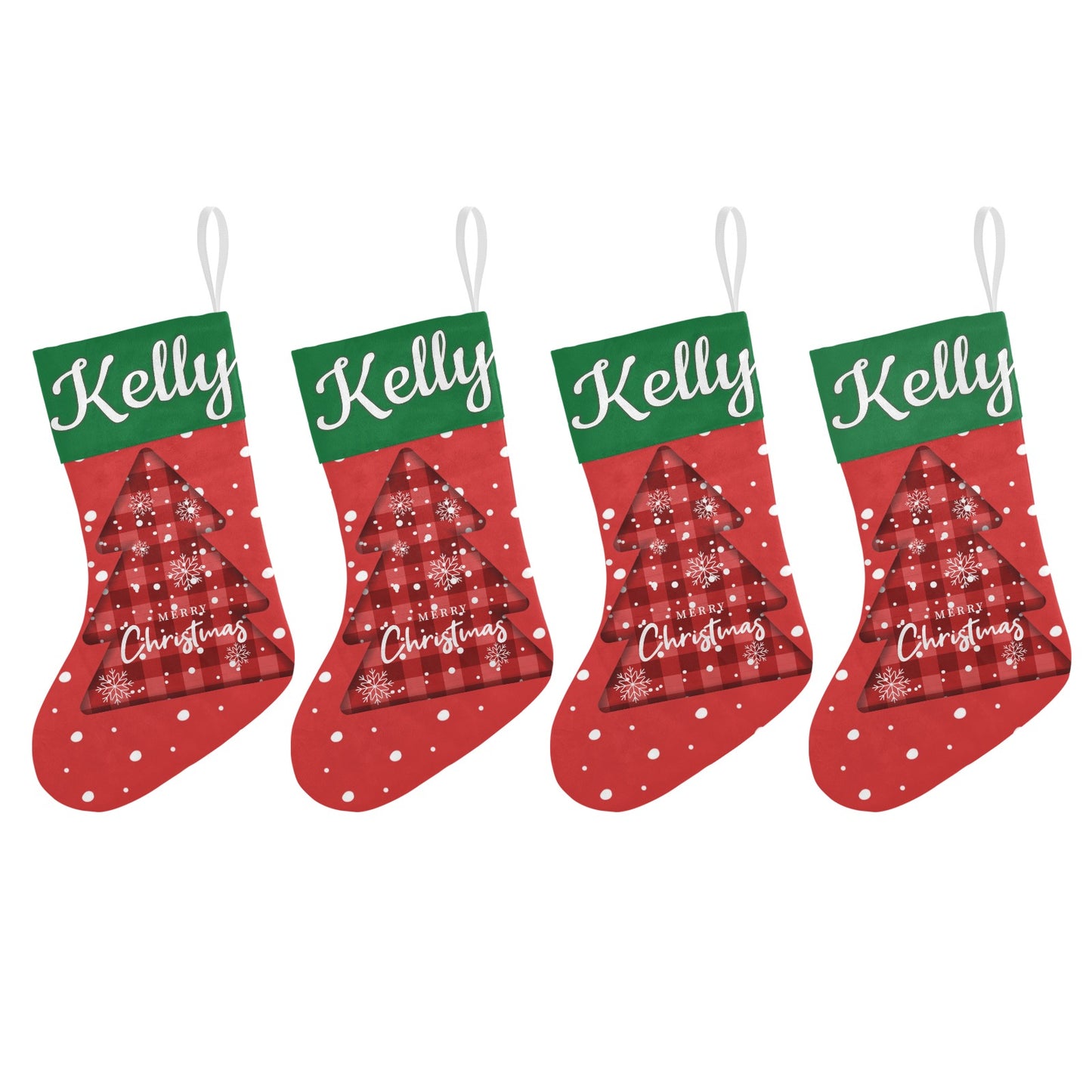 Dot Christmas Stocking Custom Name Santa Socks Gift