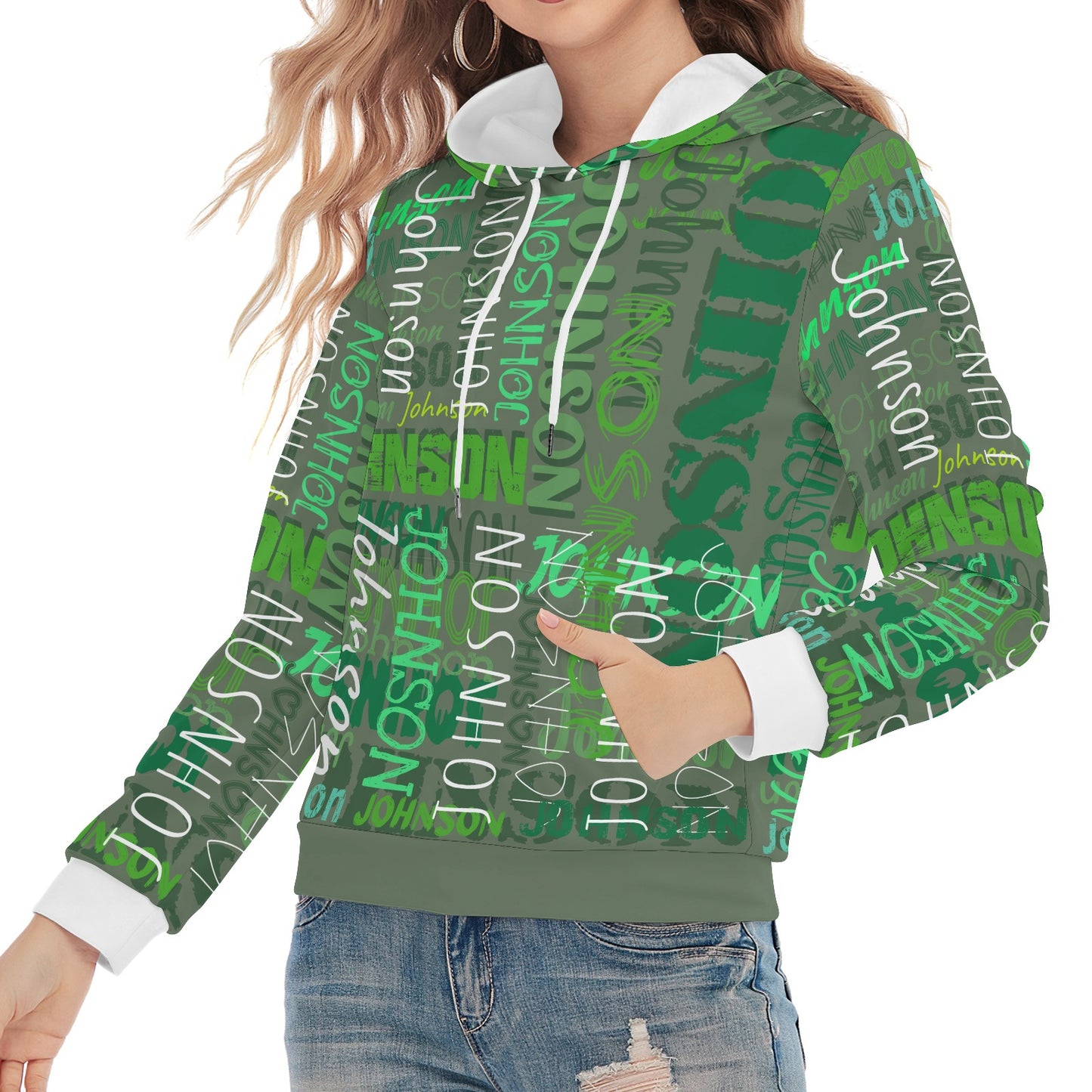 Green Unisex Heavy Blend Hoodie Custom Hoodie Design Your Own Personalized Hoodies for Women