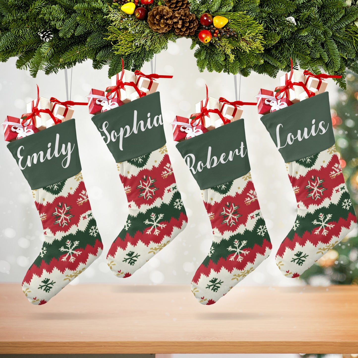 Snowflakes Christmas Stocking