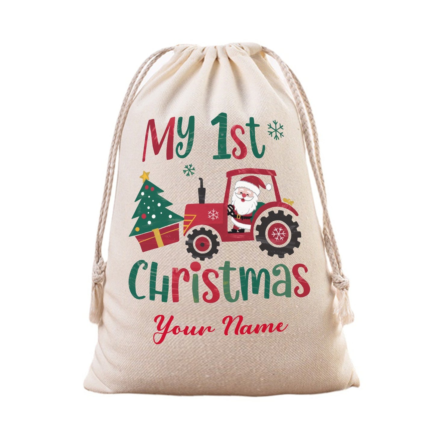 1st Christmas Christmas Gift Bag Custom Santa Gift Bags your Name