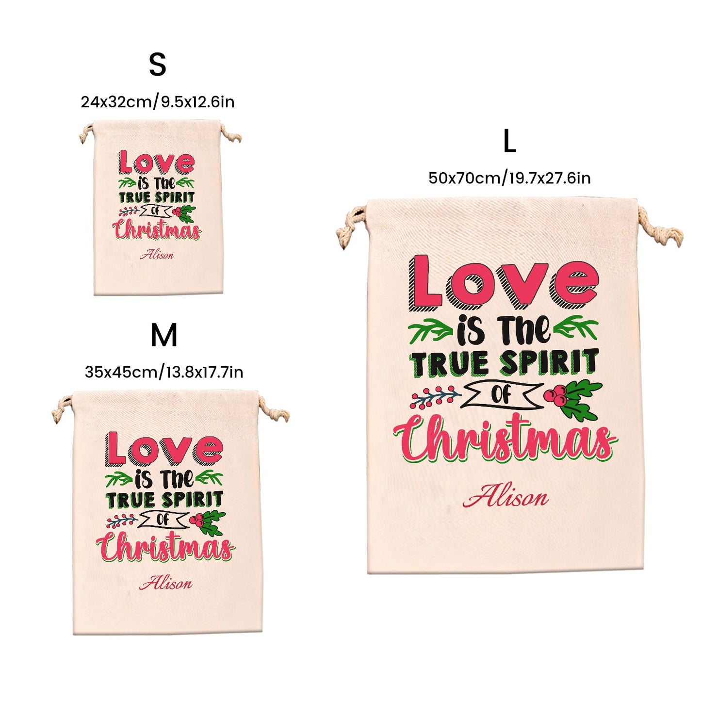 Love-is-the-true-spirit Christmas Gift Bag 2024 Christmas Best Gift for Children
