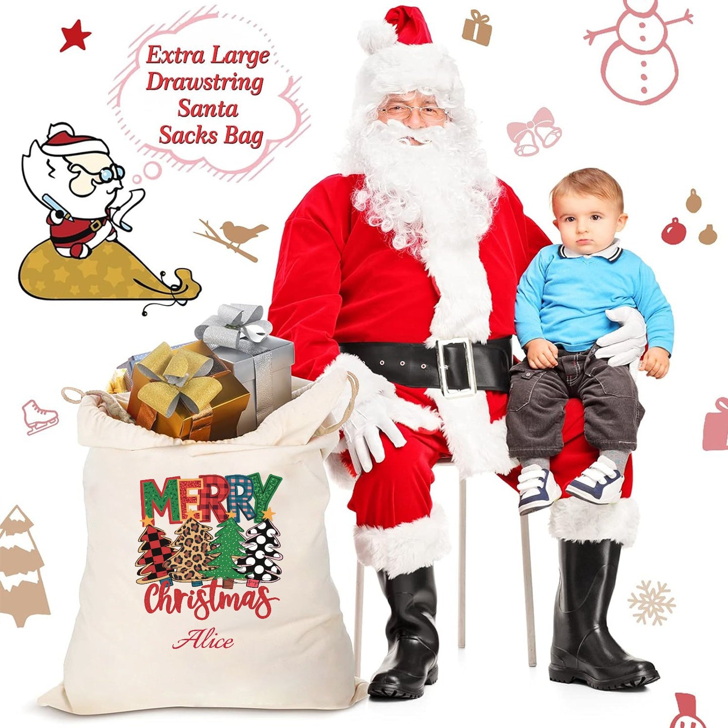 1 Christmas Gift Bag 2024 Christmas Best Gift for Children