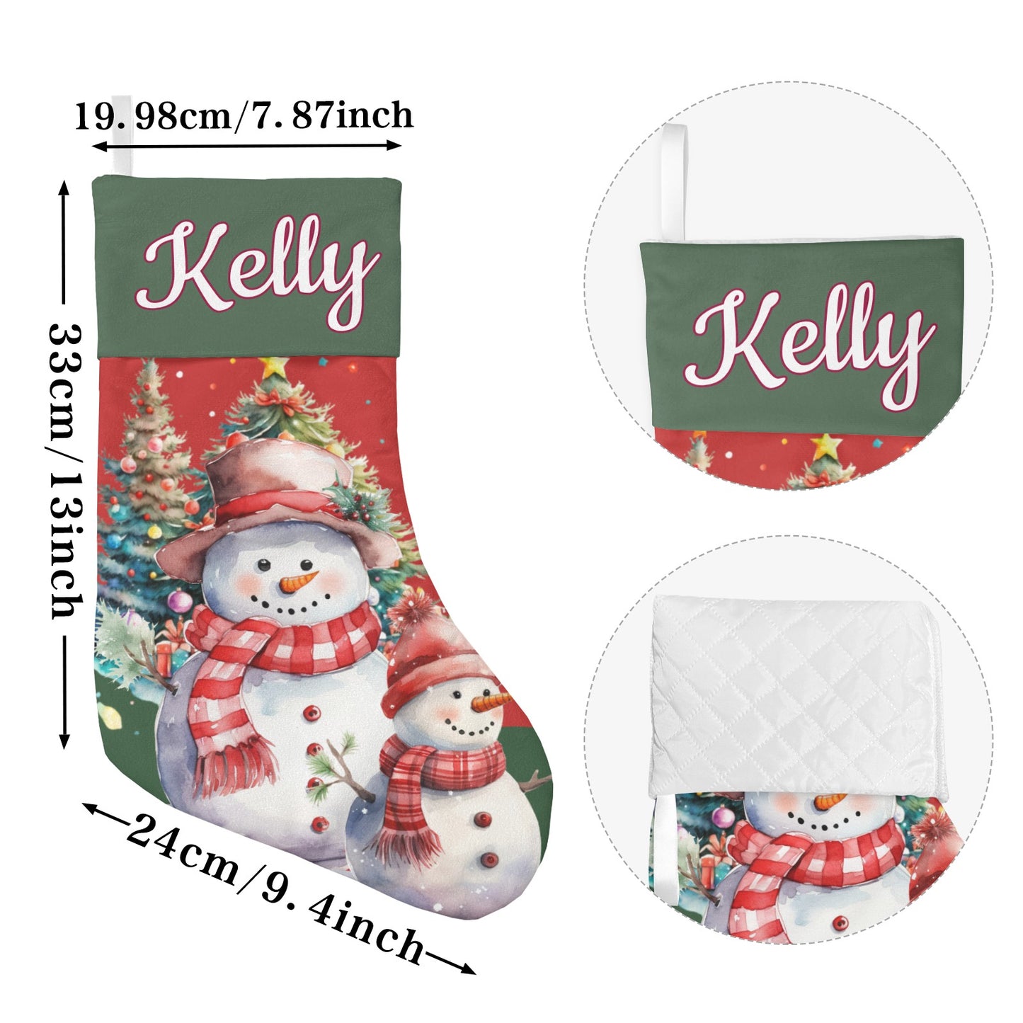 Ball Christmas Stocking Custom Name Santa Socks Gift