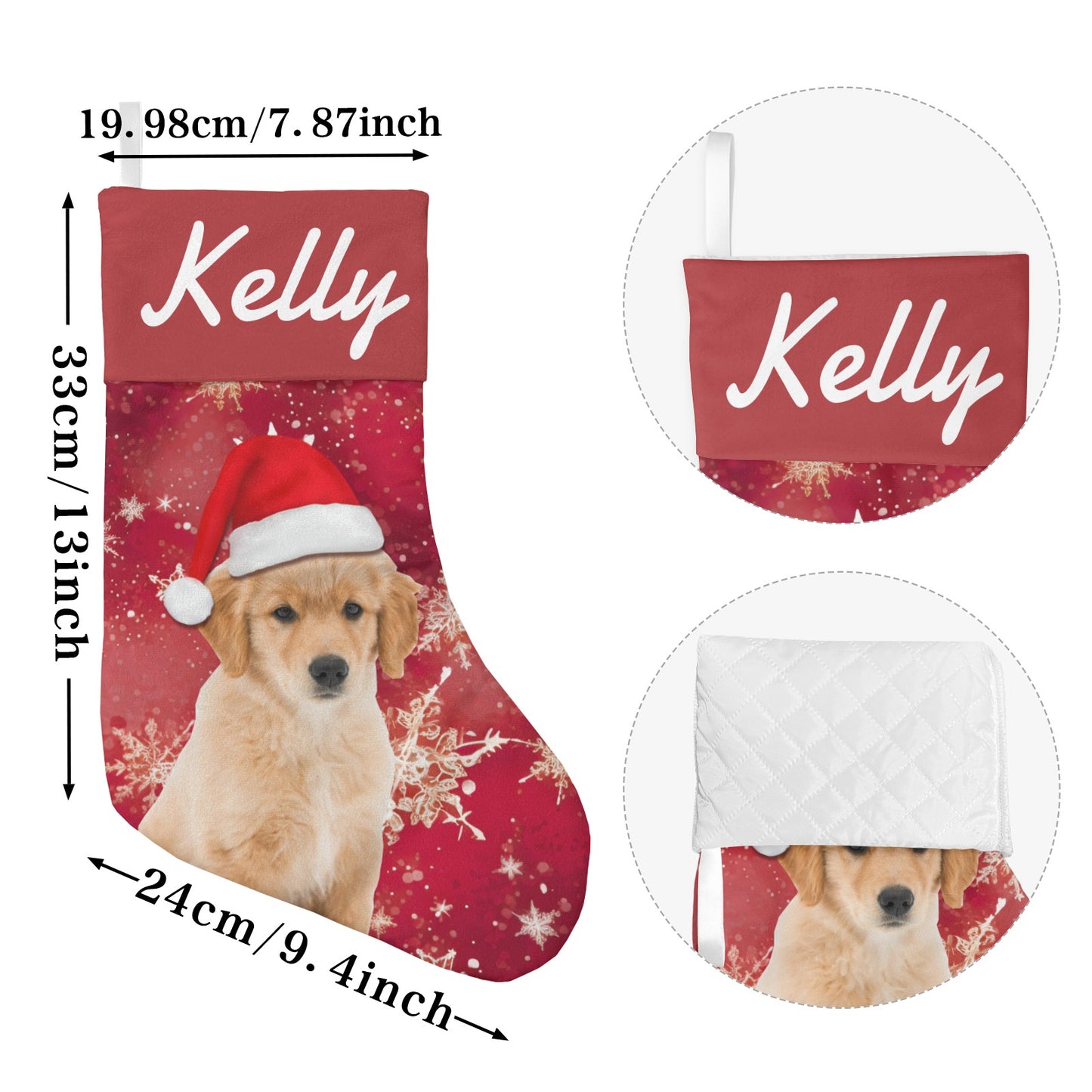 Gift Box Christmas Stocking Custom Name Santa Socks Gift
