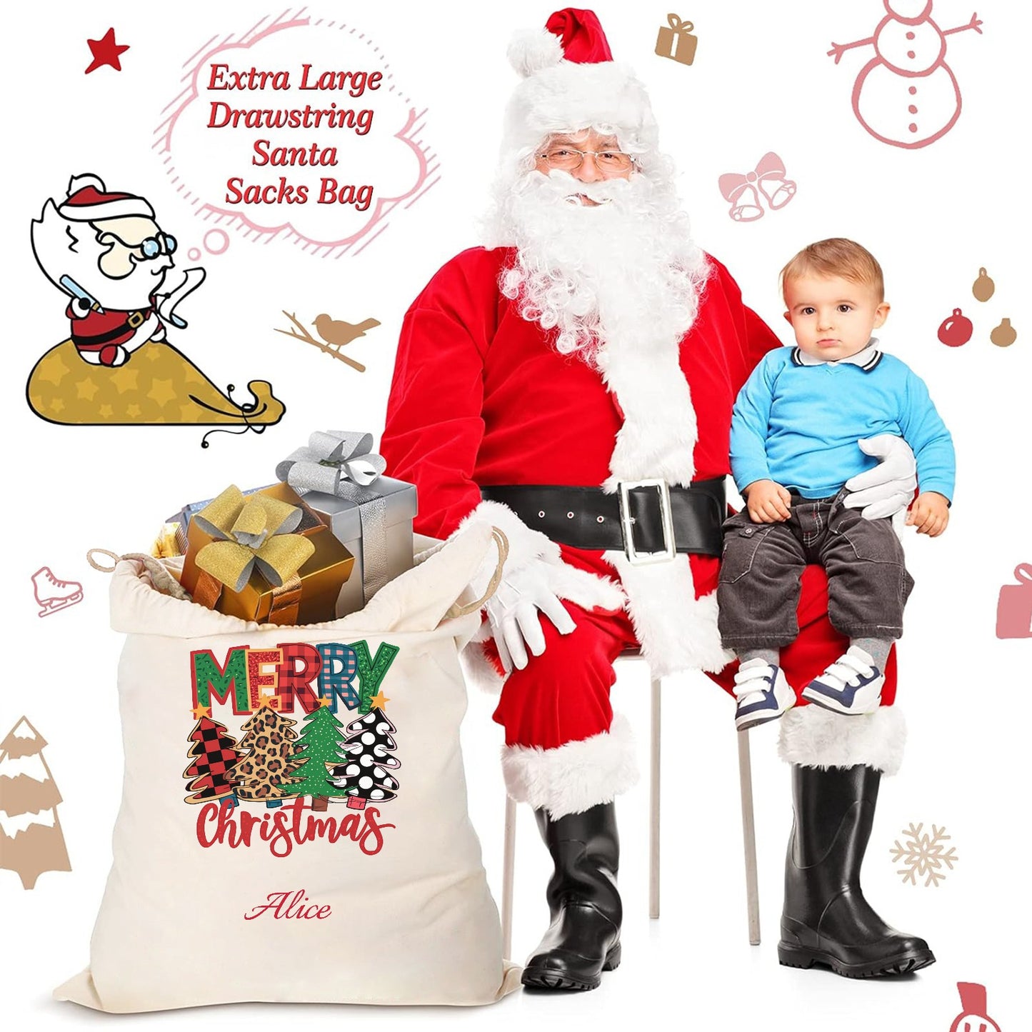 1 Christmas Gift Bag 2024 Christmas Best Gift for Children