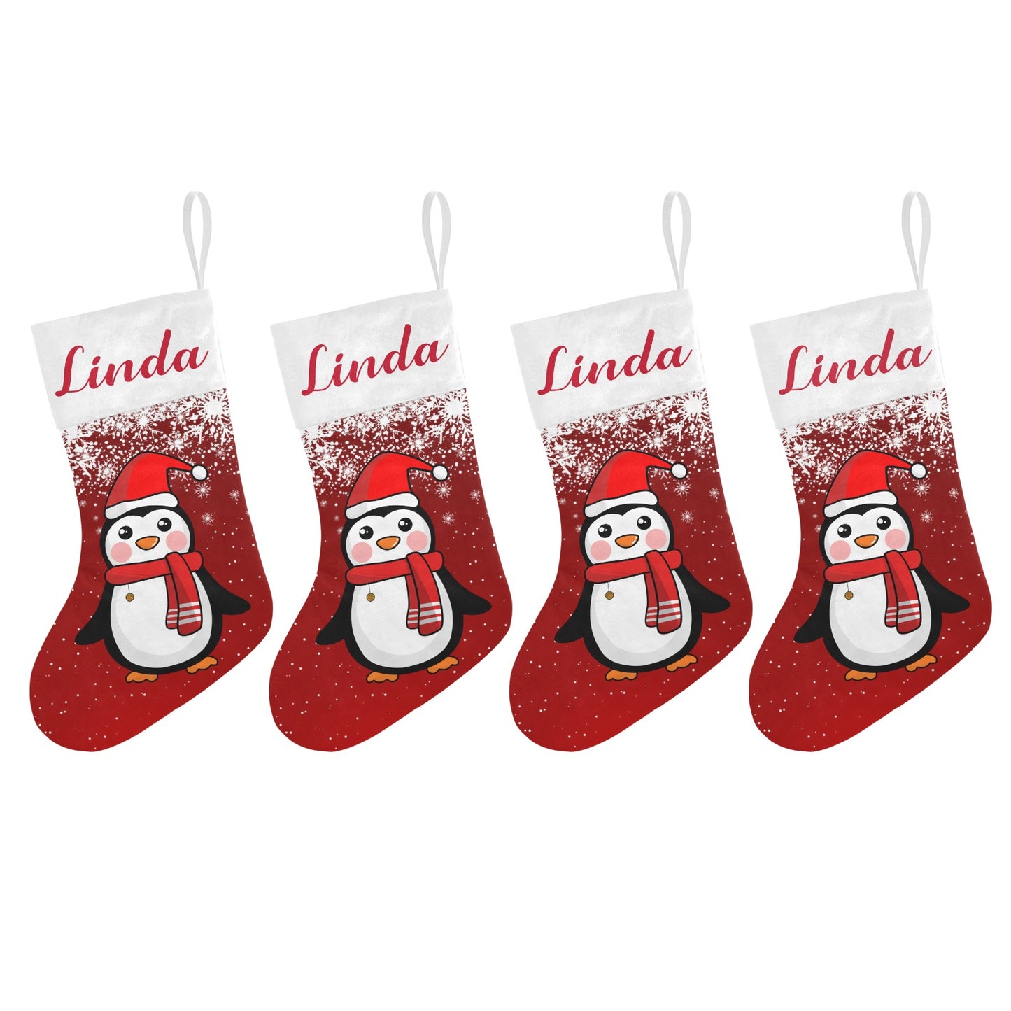 Christmas Penguin Christmas Stocking Custom Name Christmas Socks Gift