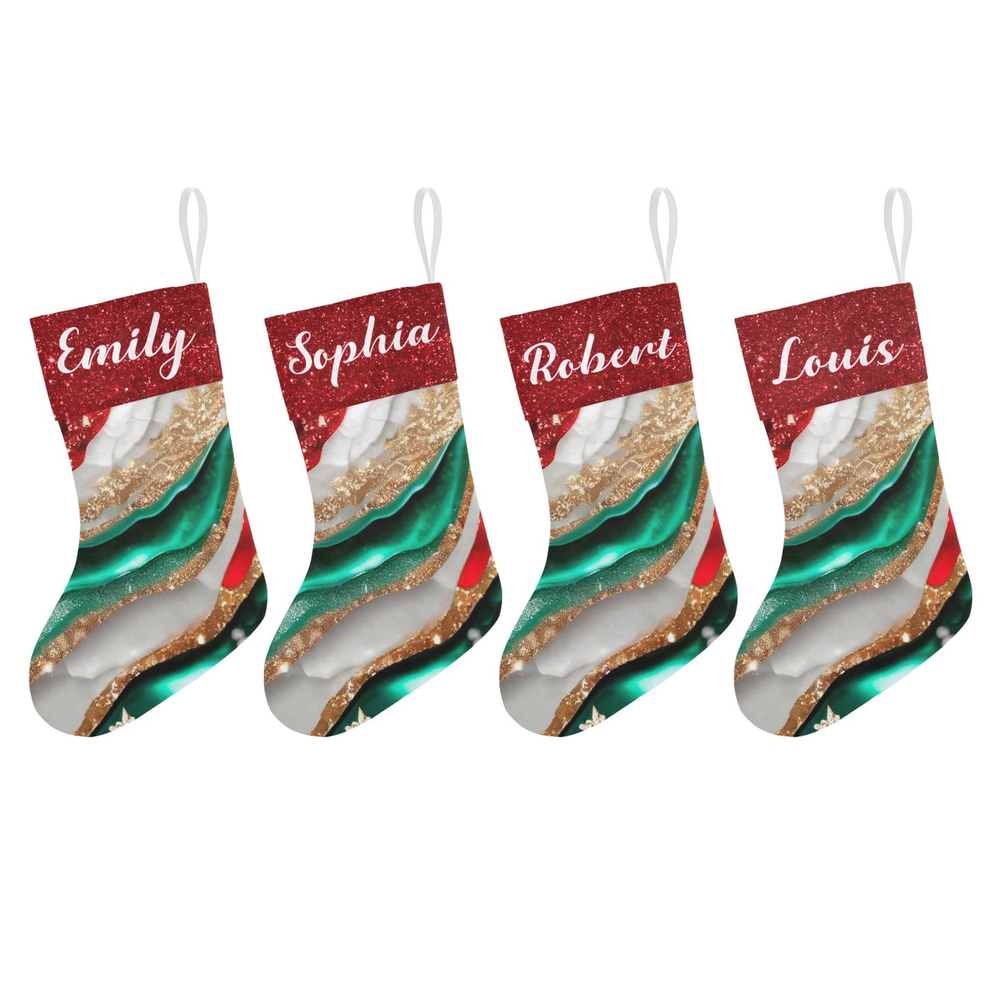 Colorful Christmas Stocking Custom Name Christmas Socks Gift